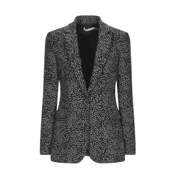 New! ALICE + OLIVIA Animal Print Jacquard Blazer - Picture 3 of 11